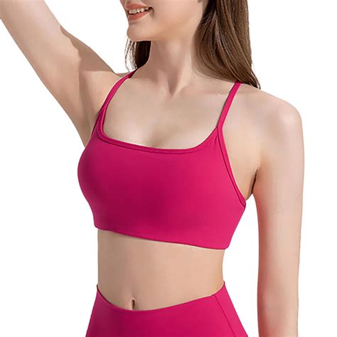 Fsqjgq Sports Bras For Women Seamless Bandage Backless Removable Padded