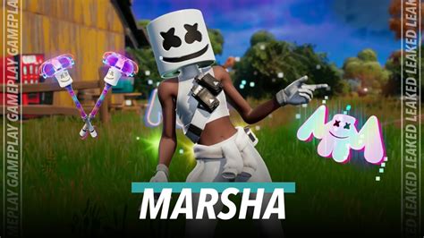 Leaked Marsha Skin Gameplay Female Marshmello Skin Fortnite