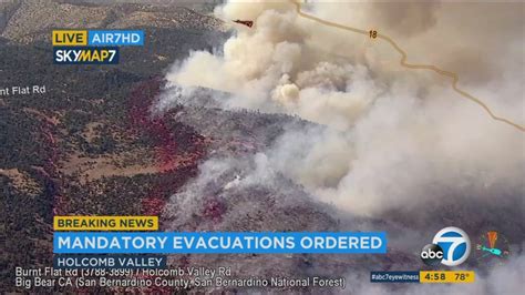 Evacuations issued as Big Bear wildfire grows to 1,200 acres - ABC7 Los ...