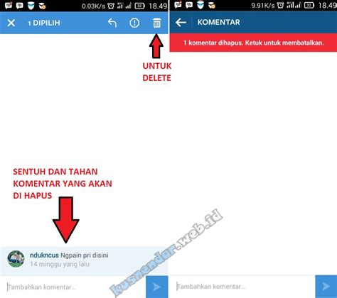 Cara Menghapus Komentar Di Instagram Kusnendar