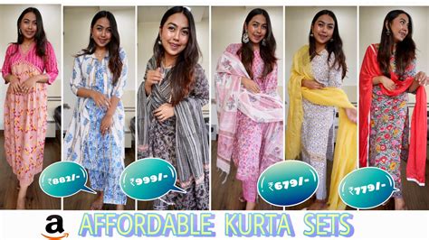 Affordable Amazon Kurta Sets Haul From Affordable Cotton