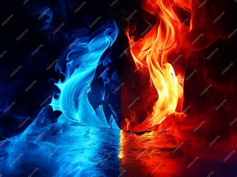 Premium Photo Fire And Ice Background Hd 4k Images Free Download