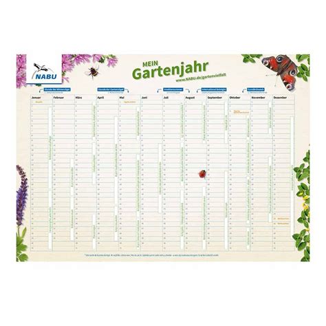 Mein Gartenjahr Wandkalender Nabu Shop