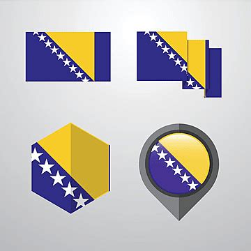 Bosnia And Herzegovina Flag Design Png Vector Psd And Clipart With