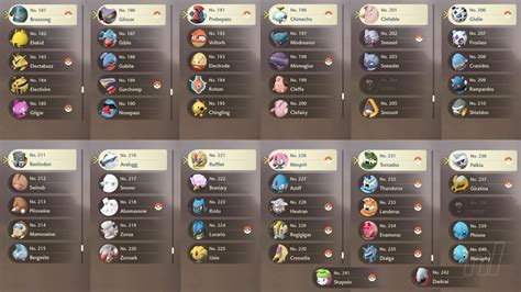 Pok Mon Legends Arceus Pok Dex Complete Hisui Pok Dex List And