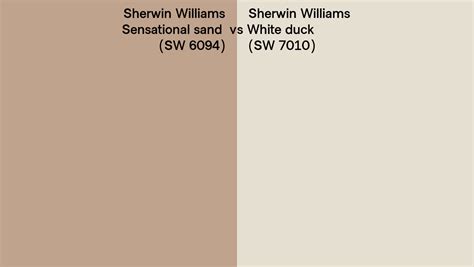 Sherwin Williams Sensational Sand Vs White Duck Side By Side Comparison