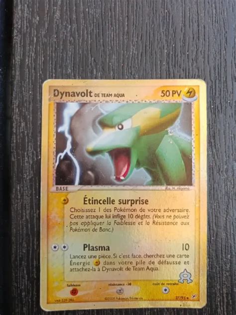 CARTE POKÉMON REVERSE Dynavolt de Team Aqua 27 95 EX Team Aqua Magma