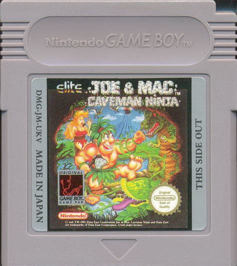 Joe Mac Caveman Ninja Game Boy Box Cover Art Mobygames