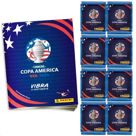 Álbum Conmebol Copa América Usa 2024 Capa Mole Cartão 50 Figurinhas