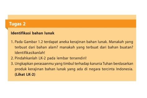 Kunci Jawaban Prakarya Kelas Halaman Tugas Identifikasi Bahan