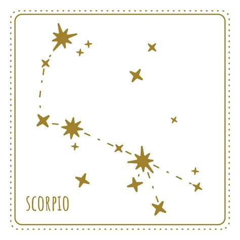 Premium Vector Constellation Card Scorpio