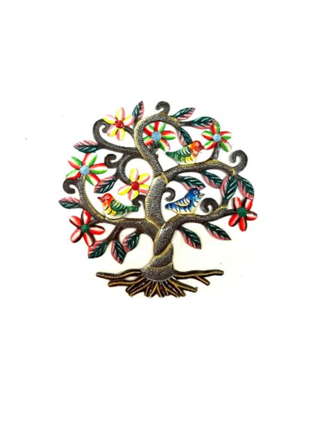 Colourful Tree Of Life Metal Wall Art Villages Calgary