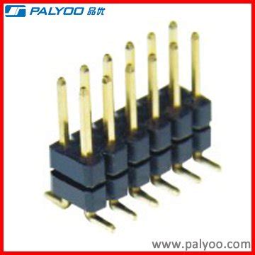 Mm Pitch Male Pin Header Connector Two Rows Two Plastics Smt