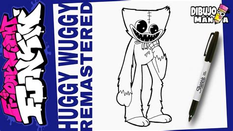 COMO DIBUJAR A HUGGY WUGGY REMASTERED FRIDAY NIGHT FUNKIN HOW TO