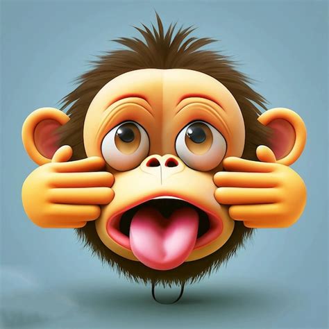 Premium Ai Image A Monkey With His Mouth Open With His Tongue