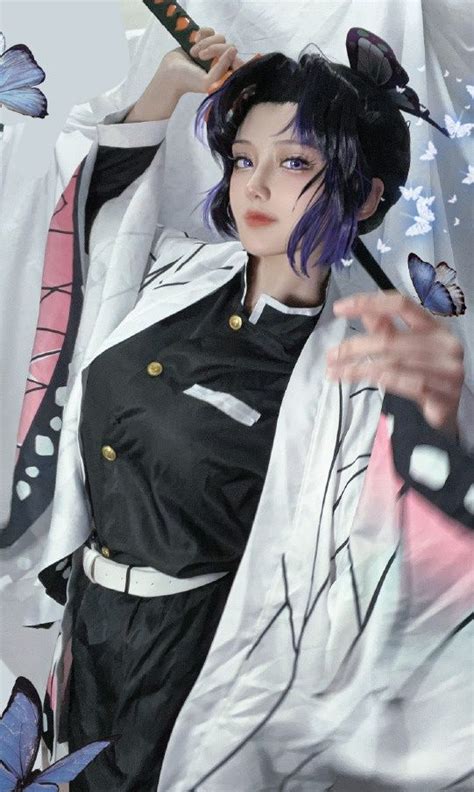 Shinobu Kocho Kimetsu No Yaiba Cosplay Halloween Cosplay Beautiful