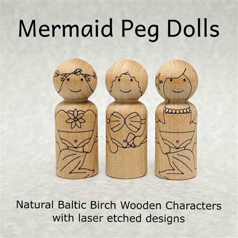 Mermaid Peg Doll Set Pegsies