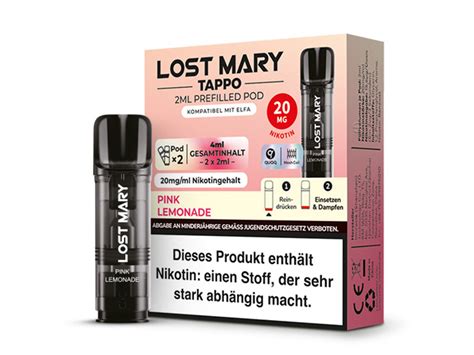 Lost Mary TAPPO CP Prefilled Pod Pink Lemonade Pinke Limonade 2