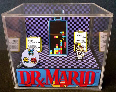 Drmario 3d Cube Handmade Diorama Video Games Shadowbox Video