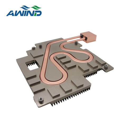 High Precision Cnc Machining Heat Sink Cooler With Copper Tube China