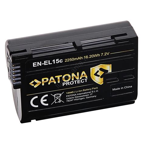 PATONA Batterie Nikon EN EL15C 2250mAh Li Ion Protect Lumimania