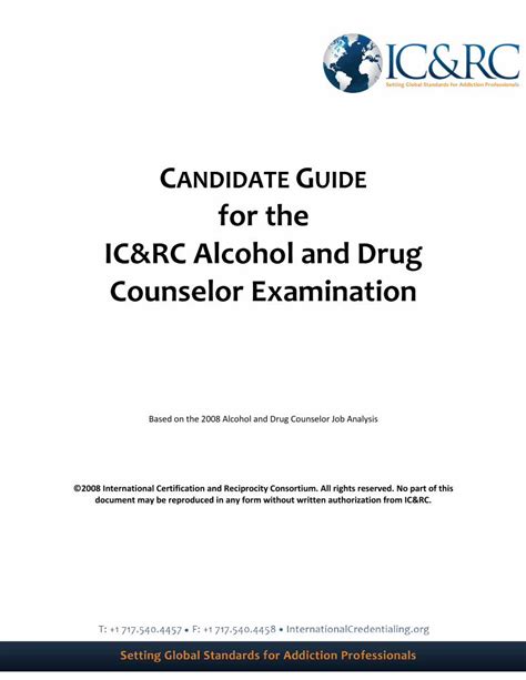 PDF CANDIDATE GUIDE For The IC RC Alcohol And Drug PDF FileThe IC