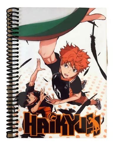 Cuaderno Rayado A Tapa Dura Con Stickers Haikyuu Gastovic