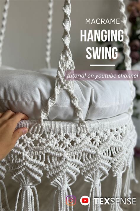 Diy Macrame Hanging Swing Tutorial Hanging Chair In Room White