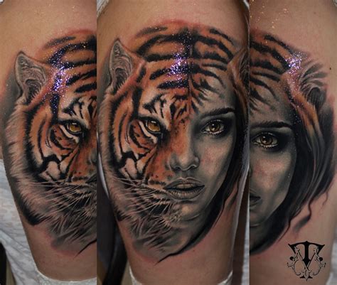 Tiger Women Face Tattoo Tiger Face Tattoo Leg Tattoos Neck Tattoo