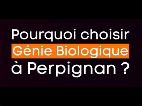 Pourquoi choisir Génie Biologique à l IUT de Perpignan YouTube