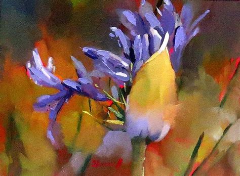 South African Art Abstract Flower Painting