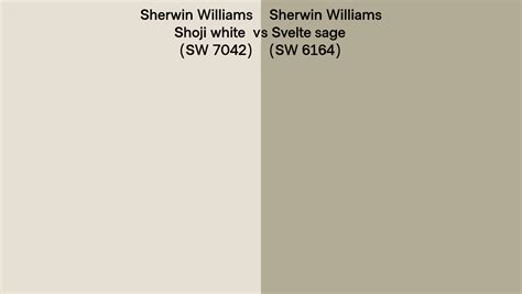 Sherwin Williams Shoji White Vs Svelte Sage Side By Side Comparison