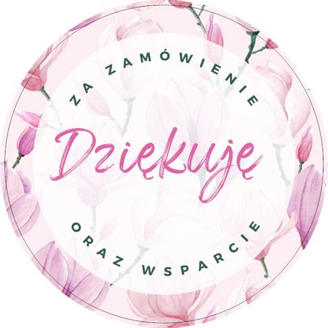 Naklejki DZIĘKUJĘ ZA ZAMÓWIENIE E Plumeria pl