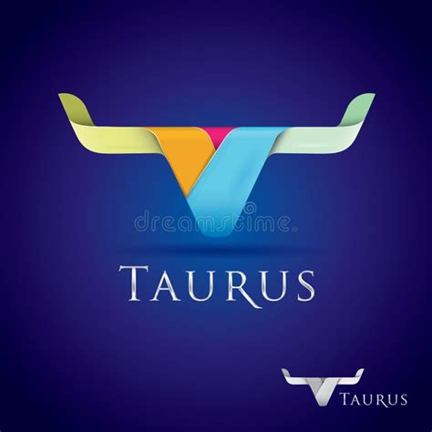 Vector Del Logotipo De La Silueta Del Tauro De Bull Linear Filete H