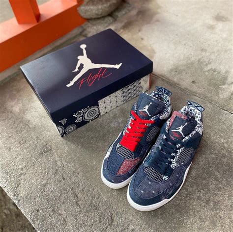 Air Jordan 4 Se “sashiko” Deep Ocean Sail Cement Grey Fire Red The