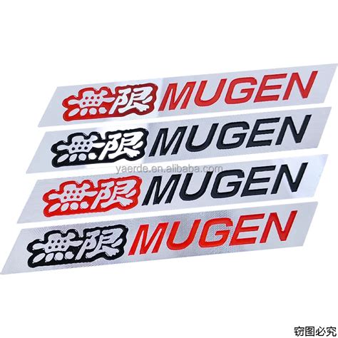 Chinese Unlimited Mugen Car Sticker Thick Aluminum Brushed Process Car