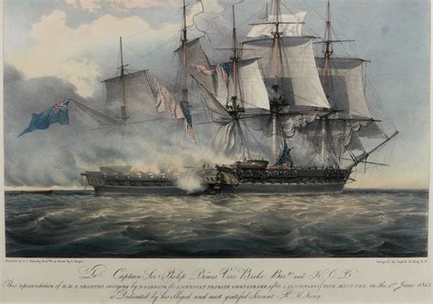 Set Of Four Engravings Hms Shannon Vs Uss Chesapeake 1813 The