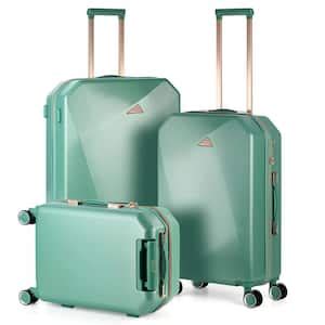 HIKOLAYAE Grand Creek Nested Hardside Luggage Set In Sea Green 3 Piece