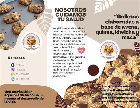 Triptico NNNNNNMNNN Galletas Elaboradas A Base De Avena Quinua