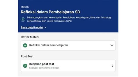 Kunci Jawaban Post Test Perencanaan Pembelajaran SD Paket A Modul 3