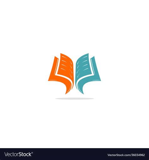 Open Book Education Logo Royalty Free Vector Image