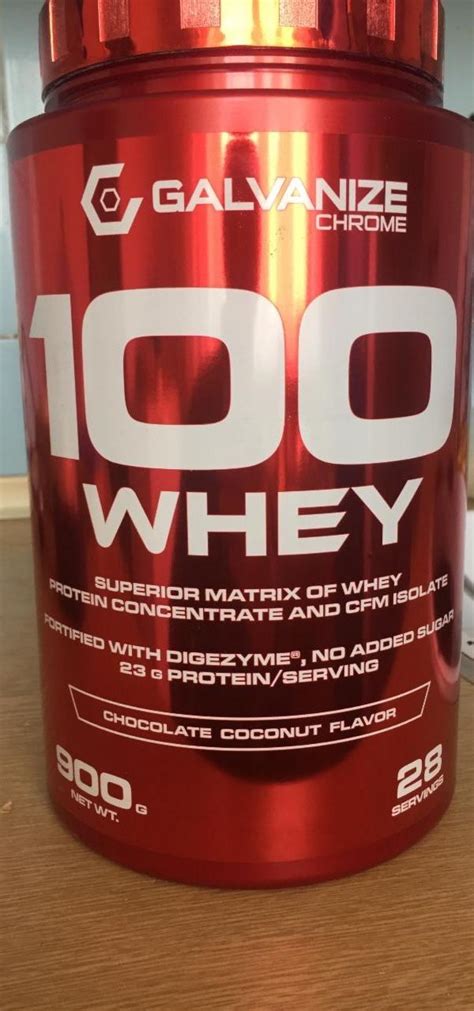 100 Whey Chocolate coconut Galvanite Chrome kalórie kJ a nutričné