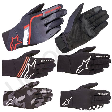 Alpinestars Reef Short Summer Motorcycle Gloves Sports Motorbike Black