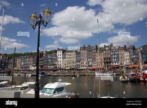 The Vieux Bassin In The Port De Honfleur The Harbour Of The Norman Town Of Honfleur Normandy