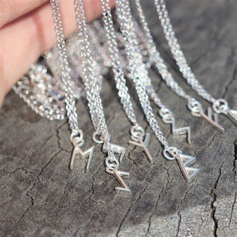 Silver Rune Necklace Runes Necklace Fehu Rune Necklace Ansuz Raihdo