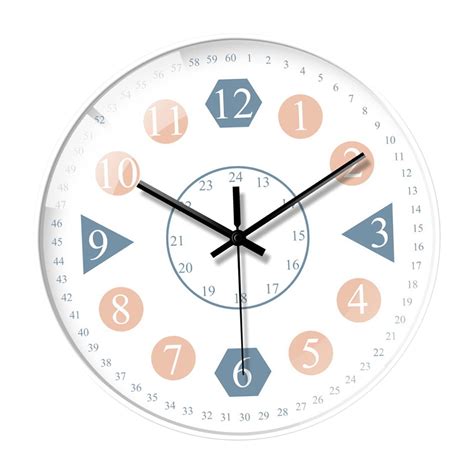 Deevoka Modern Wall Clock Inch Teaching Clock For Classrooms