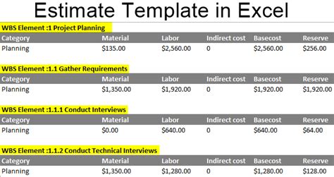 Estimate Template In Excel Laptrinhx