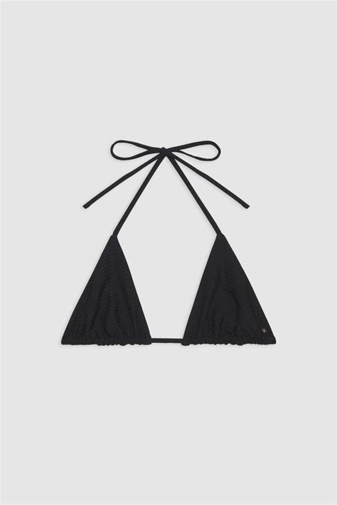 Anine Bing Amara Bikini Top Black Editorialist