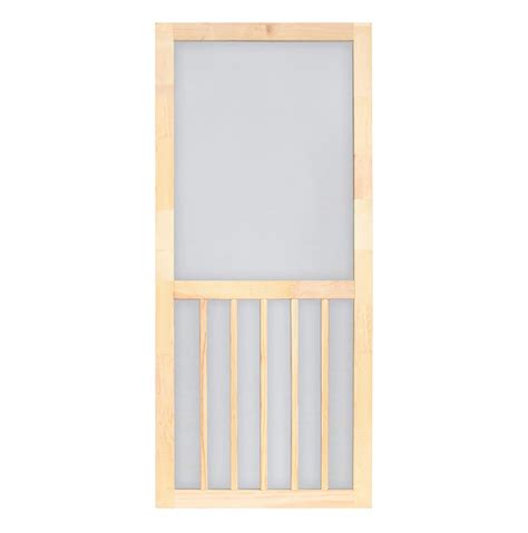 Screen Tight Wood 5 Bar Screen Door Natural Screen Doors