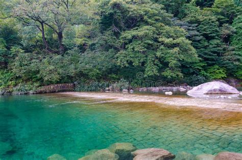 Clear Waters of Kiso River. Kiso Valley, Nagano Prefecture, Japan Stock ...